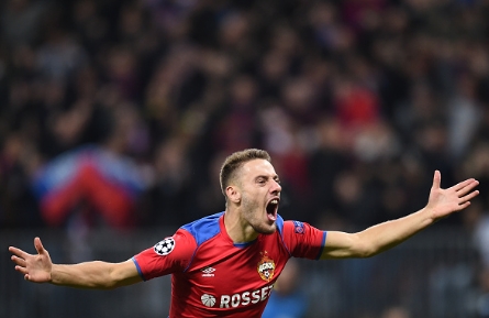 Champions shocked in Moscow, as City and United enjoy mixed fortunes